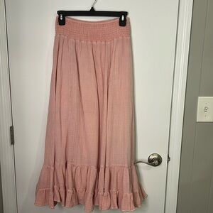 American Eagle maxi ruffle tier skirt peach like pink size XS